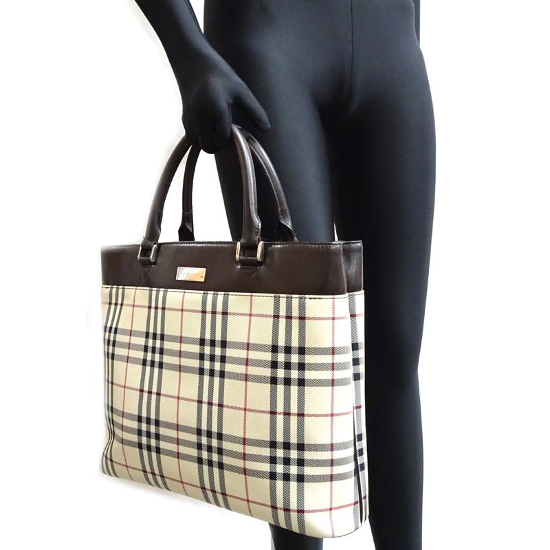 K*G様 BURBERRY ノバチェック柄 牛革 レザー ハンドバッグ トートバ BURBERRY（バーバリー） ノバチェック ハンドバッグ トートバッグ