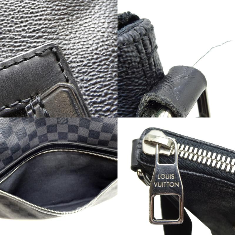 VUITTON LV ルイ・ヴィトン ミックMM N41106(廃番) ショルダーバッグ ダミエグラフィット ブラック 【穂乃花】 メンズ DH84291