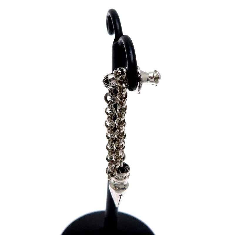 銀座店］CHROME HEARTS クロムハーツ SV925 スパイク チェーン ピアス