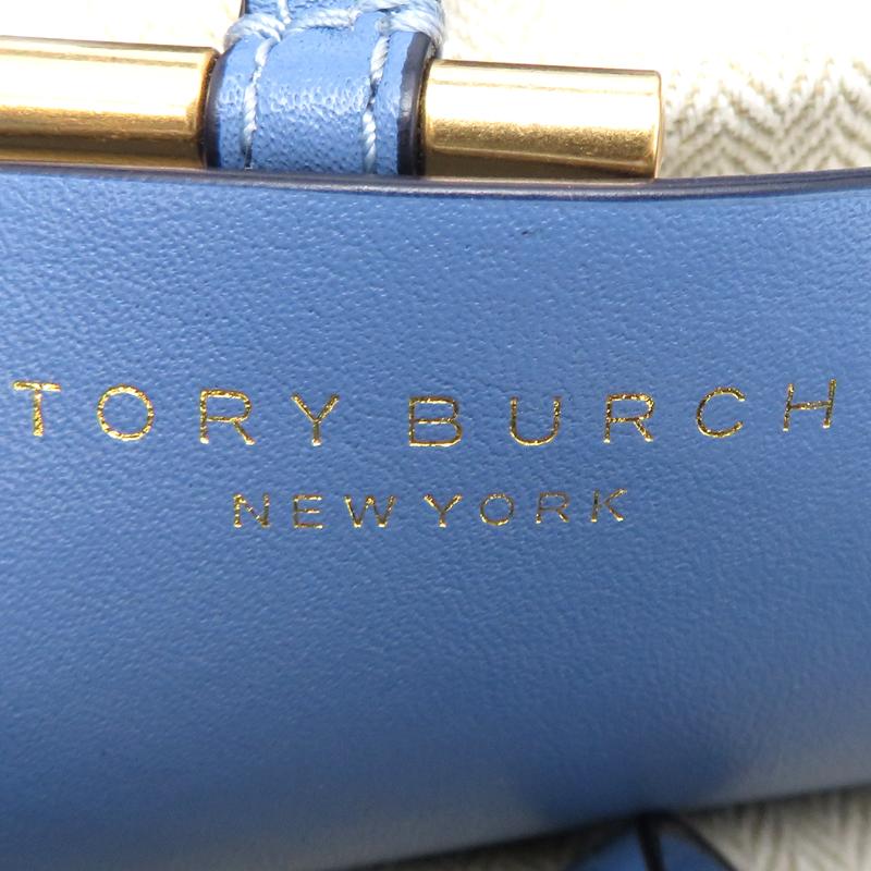 Tory Burch バケットバッグ ホワイト/ブルー