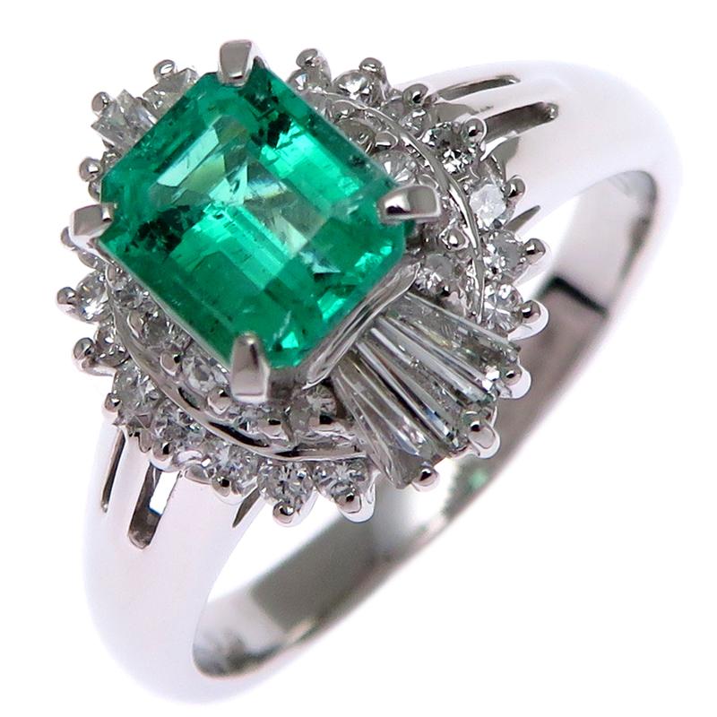 飯能本店］Non Brand ノンブランド 0.69ct エメラルド ダイヤモンド  