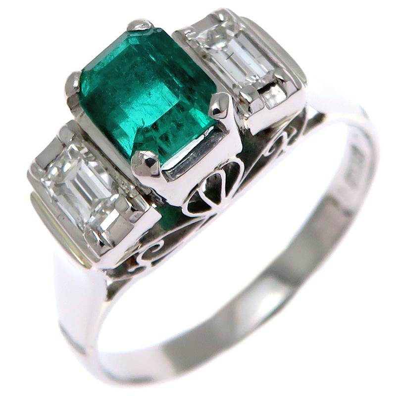 エメラルドダイヤプラチナ850リング