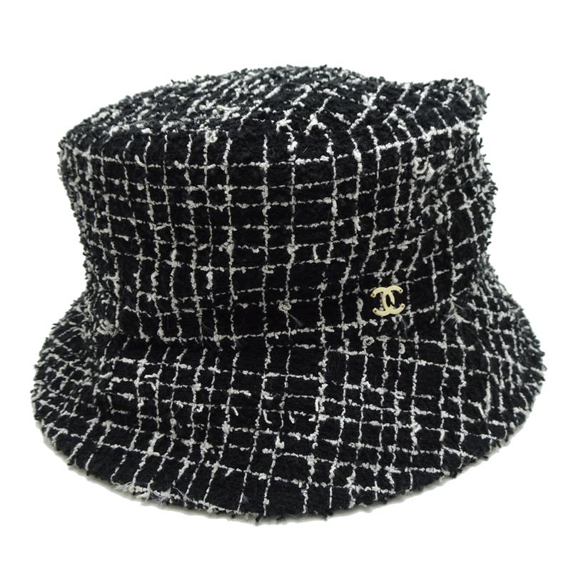 CHANEL バケットハット　ブラックツイード CHANEL（シャネル） ［銀座店］CHANEL ツイード バケットハット L
