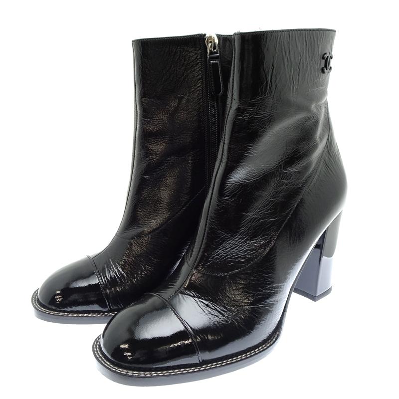 CHANEL ショートブーツ ブラック 36