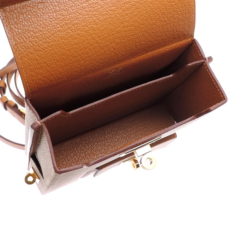 未使用　ケリートゥーゴー　2024年購入　ベトン　ゴールド金具 HERMÈS エルメス ケリートゥーゴー ベトン アリゲーター