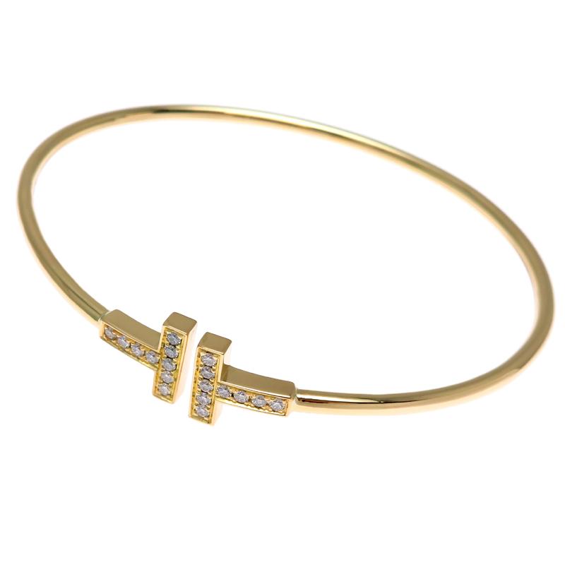 ティファニー TIFFANY&Co. Ｔワイヤー ダイヤ ブレスレット ティファニー T ダイヤモンド ワイヤー ブレスレット ローズゴールド