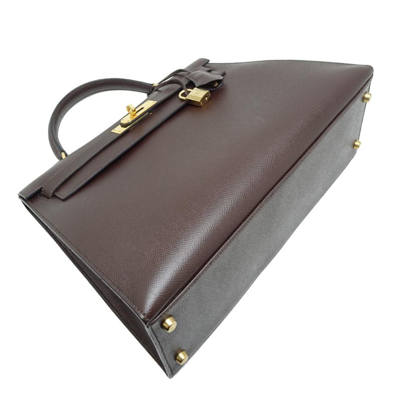 エルメス　ダークブラウンケリー ポインテッドトゥパンプス HERMES（エルメス） ［銀座店］HERMES ケリー32 〇W刻印 1993年製