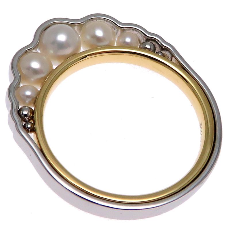 タサキ リキッドスカルプチャー パール リング 12号【23274】 TASAKI タサキ リキッドスカルプチャー パール リング 12号 750YG