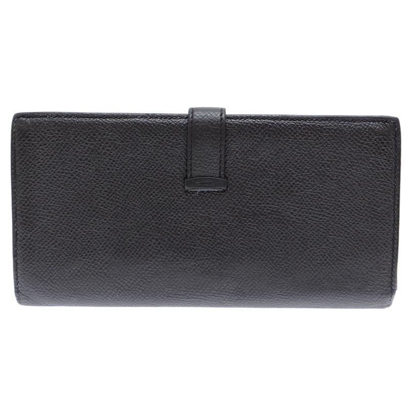 ⭐️ エルメス ベアン スフレ 二つ折り 長財布 ブラック エプソン 鑑定済 HERMES（エルメス） 二つ折り長財布 Bearn Souffle ベアン スフレ