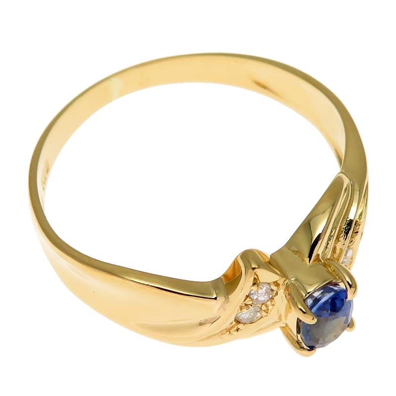 飯能本店］Non Brand ノンブランド サファイア ダイヤモンド リング  