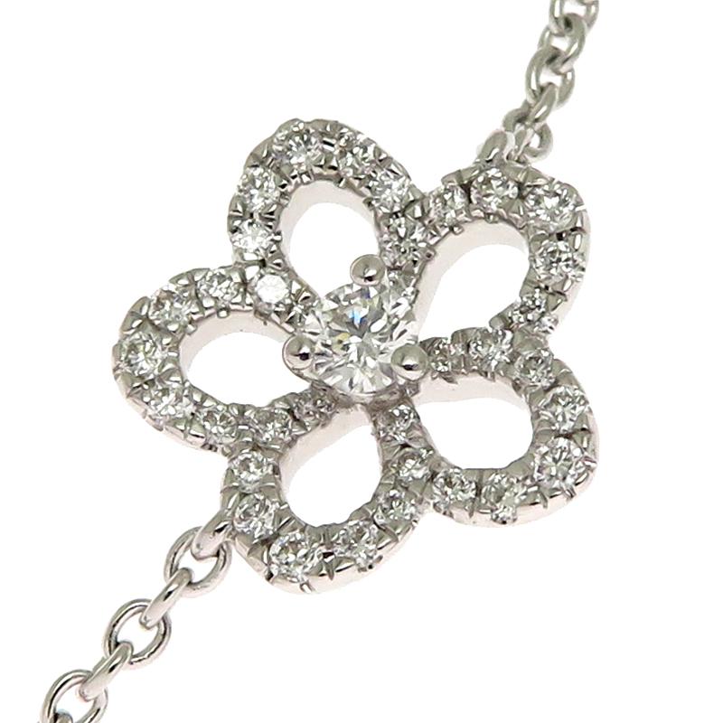 750 K18WG フラワーブレスレット