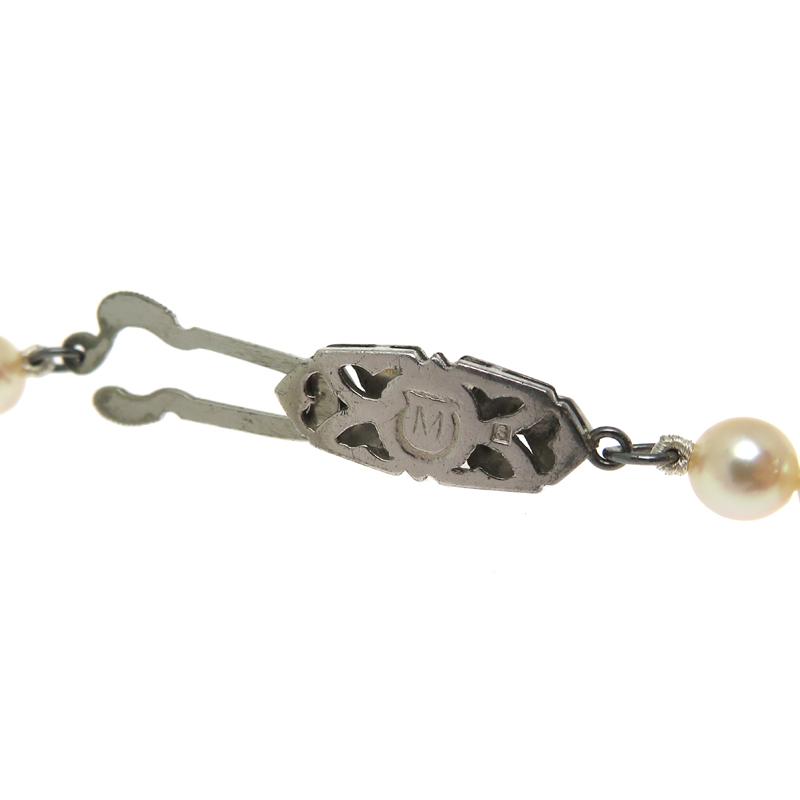 MIKIMOTO(ミキモト)アコヤ真珠 パールネックレス 箱あり(1部破れあり) MIKIMOTO（ミキモト） ［銀座店］MIKIMOTO ※箱破損あり SV 38cm 5〜5.5