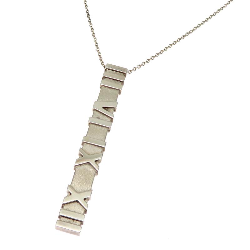 美品　Tiffany ティファニーバーネックレス アトラス シルバー 925 Tiffany ティファニーバーネックレス アトラス シルバー 925