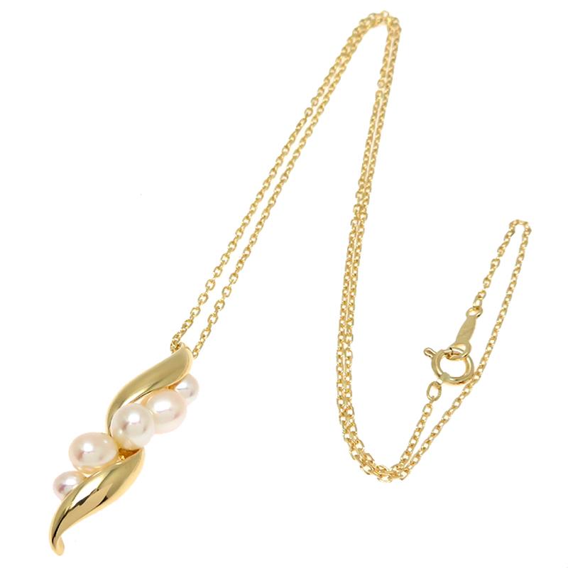 【MIKIMOTO】K18 パールネックレス・.。*・ MIKIMOTO - ミキモト K18 パール ネックレストップ 一粒 真珠/24