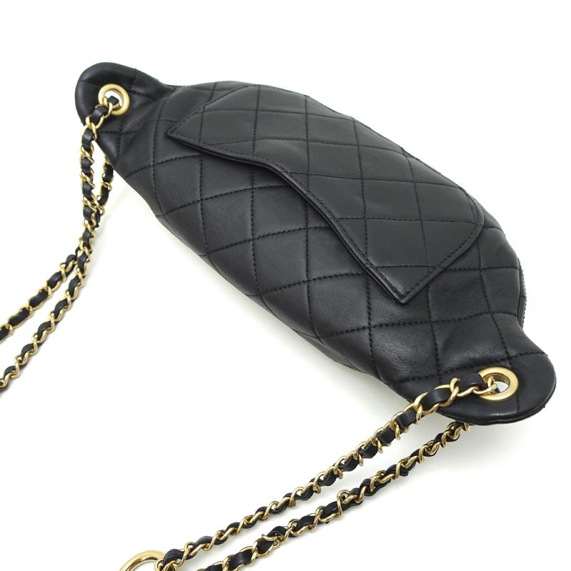 CHANEL ボディバッグ・ウエストポーチ ブラック CHANEL（シャネル） ボディバッグ マトラッセ ウエストバッグ ウエスト