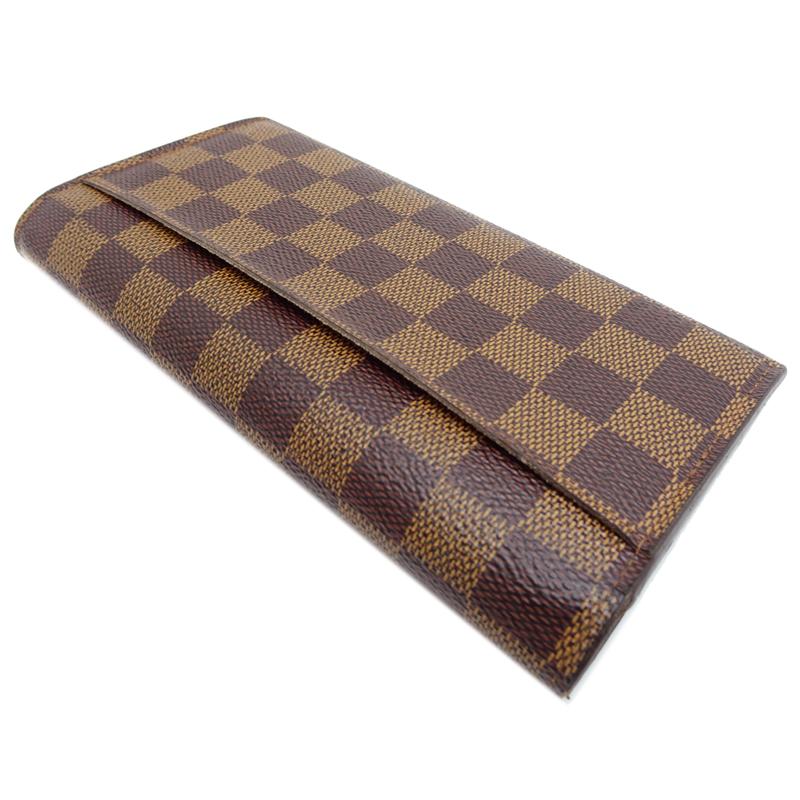 美品 ルイヴィトン ダミエ エベヌ ポルトフォイユ サラ 長財布 ブラウン LOUIS VUITTON（ルイ・ヴィトン） ［飯能本店］LOUIS VUITTON LV