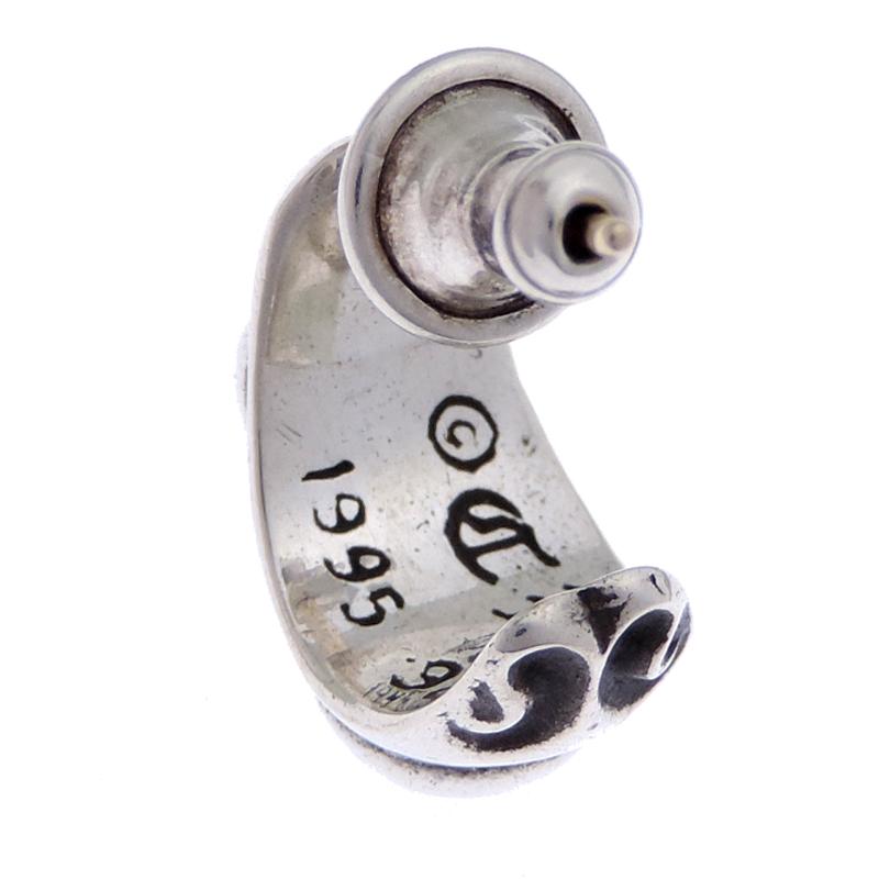 クロムハーツ カーブドティアドロップ ピアス 925 シルバー 銀座店］CHROME HEARTS クロムハーツ カーブド ティアドロップ