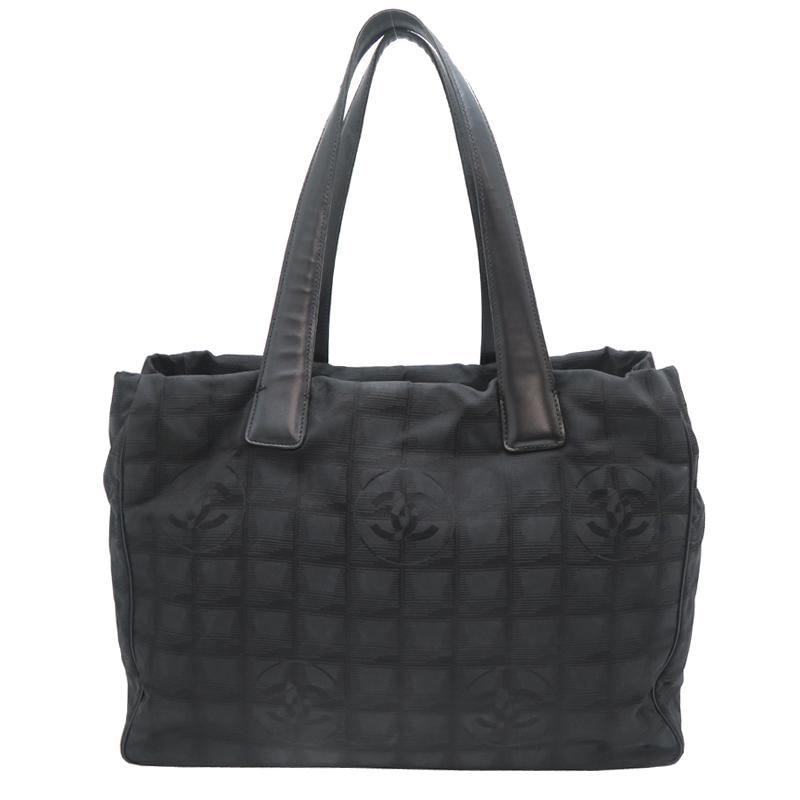 シャネル ニュートラベルライン トートバッグ MM ブラック ナイロン 黒 CHANEL ［飯能本店］CHANEL シャネル ニュートラベル ライン MM