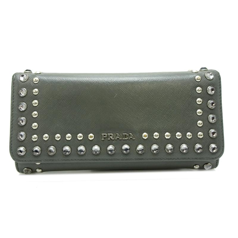 PRADA ［飯能本店］PRADA プラダ ビジューラウンドファスナー長