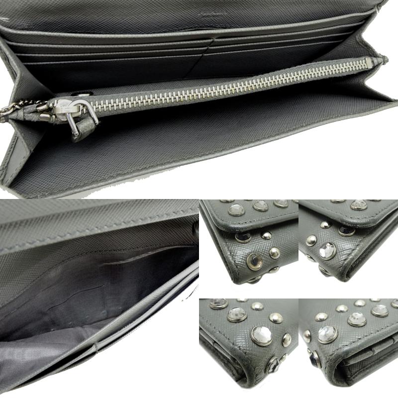 299 美品 PRADA プラダ 長財布 ラウンドファスナー 美品 プラダ ラウンドファスナー長財布 レディース PRADA