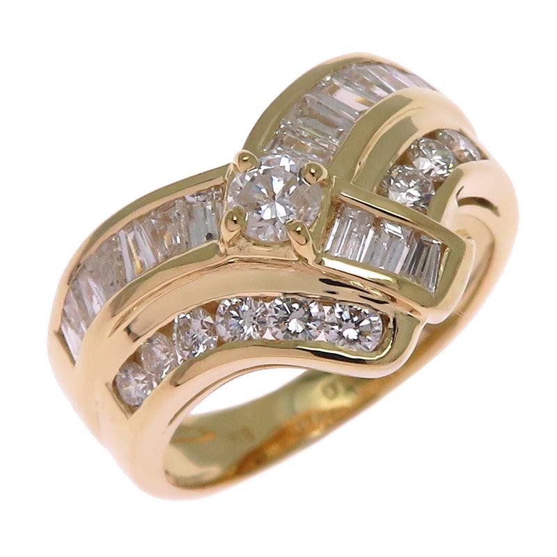銀座店］Non Brand ノンブランド 0.57ct 0.43ct ダイヤモンド リング