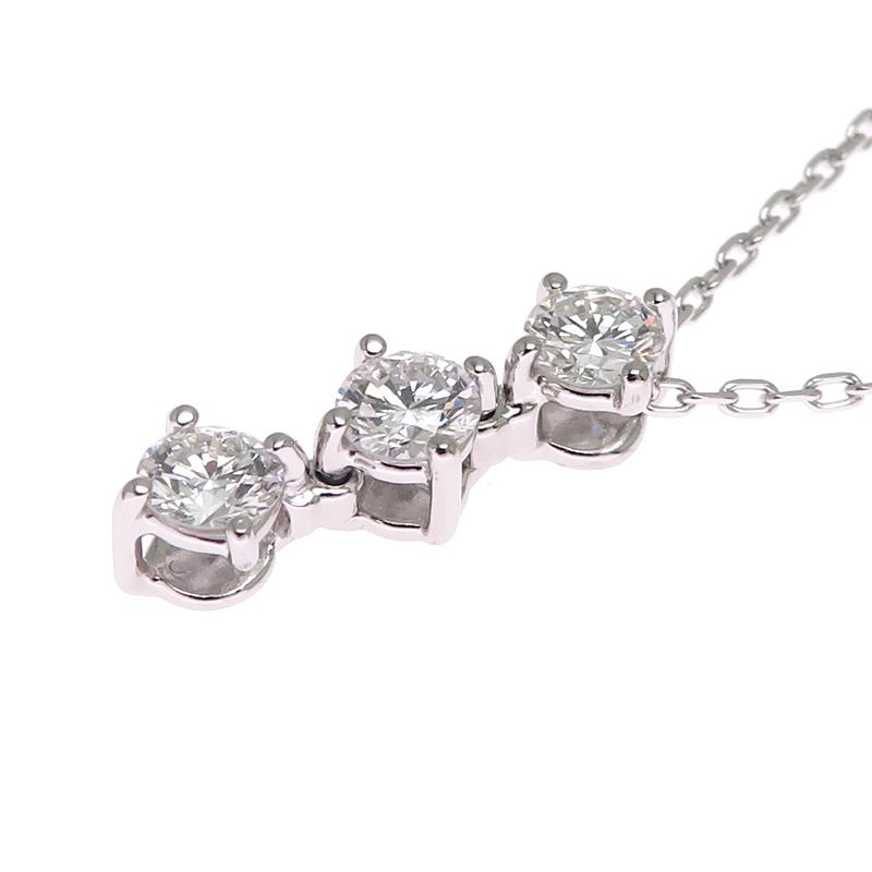 K18 WG ピンクダイヤモンド ペンダントトップ 0.10ct VENDOME ［飯能本店］Vendome Aoyama ヴァンドーム 青山 3連