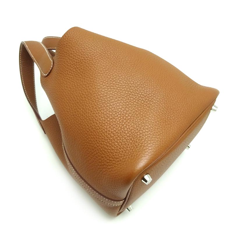 ありす★美品★ エルメス ピコタン PM トリヨン □M刻印 #86 エルメス ピコタンロック PM ゴールド トリヨンクレマンス