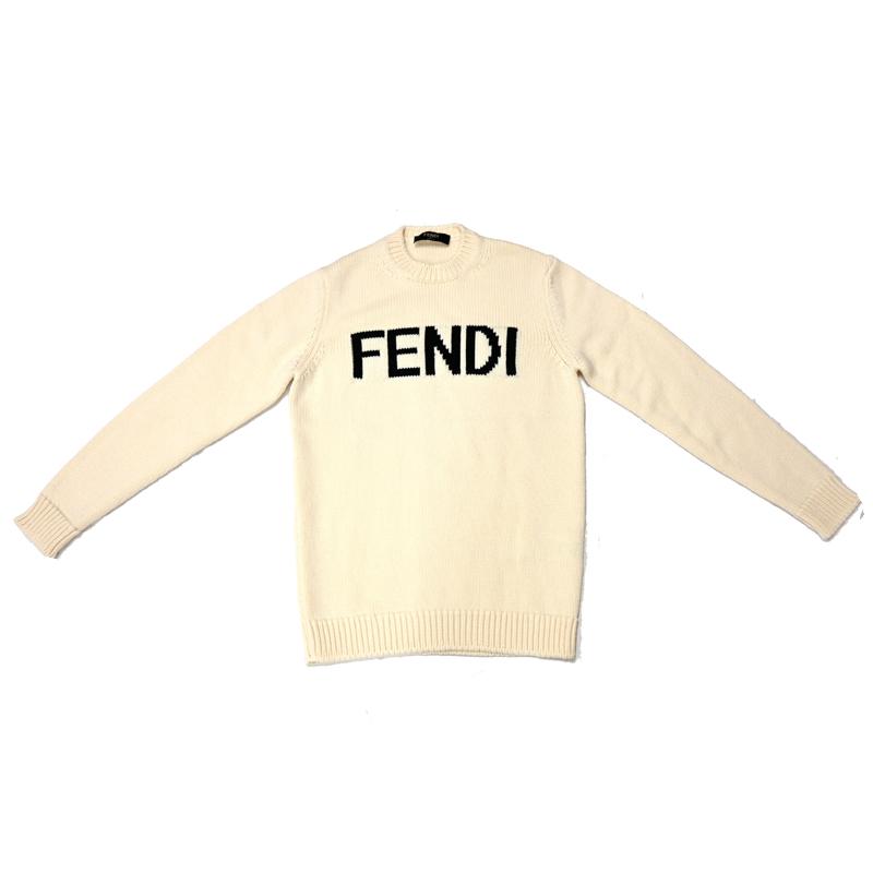 【値下げ対応可能‼️】 FENDI トレーナー ニット Mサイズ 【美品】 FENDI（フェンディ） ［飯能本店］FENDI ロゴ クルーネック #44 ニット