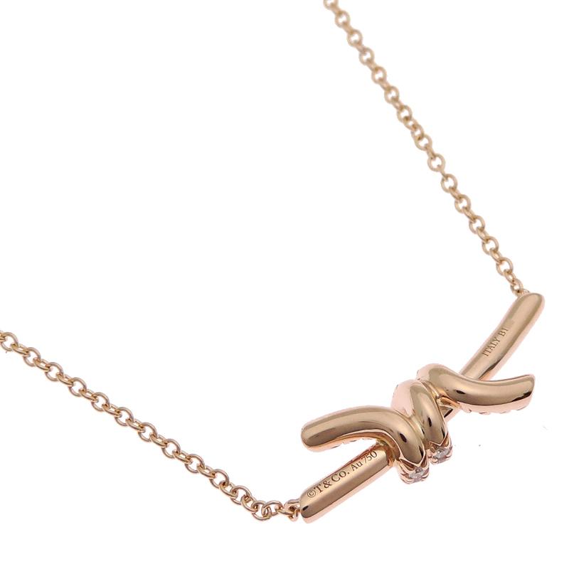 Tiffany ノット スモールペンダント Au750 ダイヤモンド ネックレス TIFFANY&Co.（ティファニー） ［銀座店］TIFFANY&Co. ノット スモール