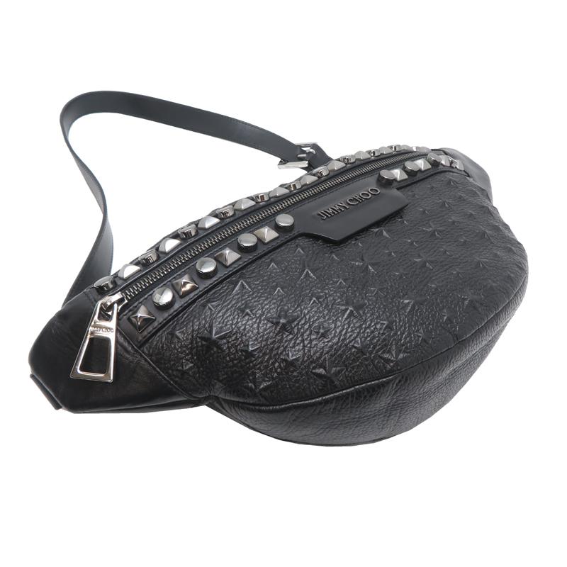 飯能本店］JIMMY CHOO ジミーチュウ ボディバッグ レザー ブラック系 