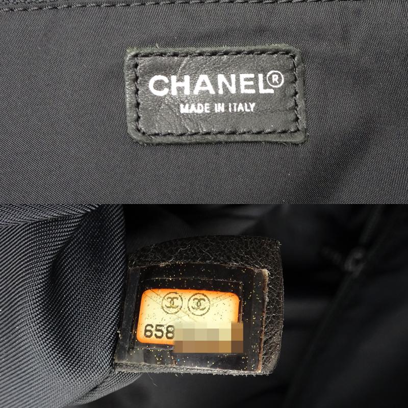 ［飯能本店］CHANEL シャネル ニュートラベルライン トート TGM ※内側に剥がれ、ホツレ有 A15826 ナイロン ブラック DH91037の画像