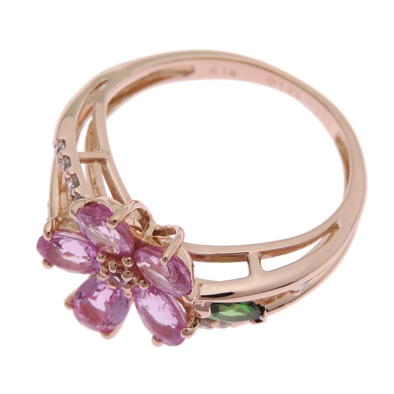 銀座店］Non Brand ノンブランド 1.23ct サファイア 0.10ct ガーネット