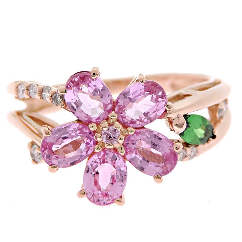 銀座店］Non Brand ノンブランド 1.23ct サファイア 0.10ct ガーネット