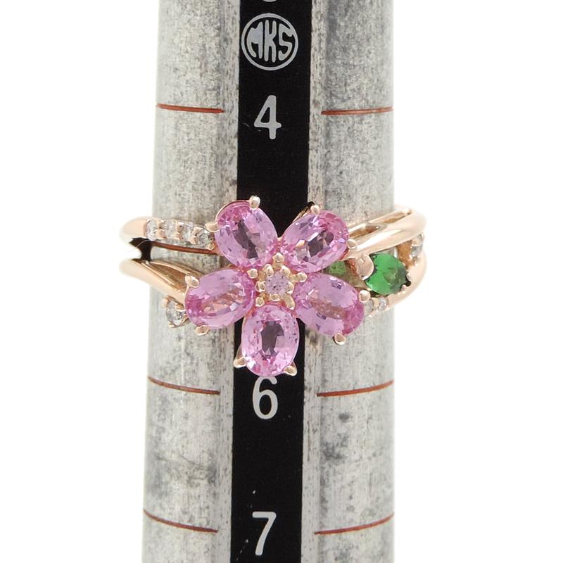 銀座店］Non Brand ノンブランド 1.23ct サファイア 0.10ct ガーネット