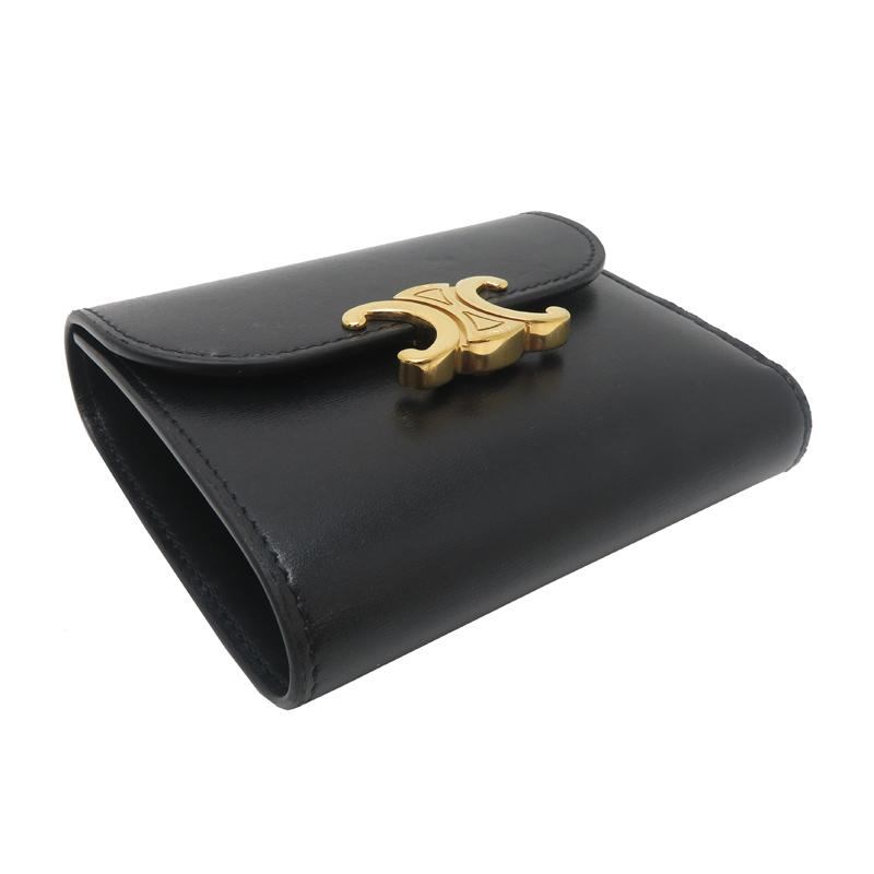 スモールフラップウォレット　トリオンフ セリーヌ 新作 スモール トリオンフ フラップウォレット 三つ折り財布