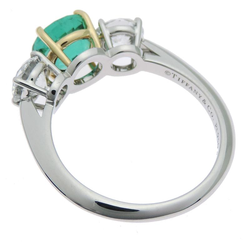 Tiffany & Co. 925シルバーリング エメラルド石付き TIFFANY&Co.（ティファニー） ［銀座店］TIFFANY&Co. スリーストーン