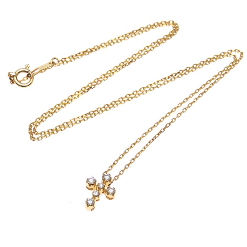 め*こ様 Star Jewelry ゴールド ダイヤネックレス 飯能本店］STAR JEWELRY スタージュエリー クロス ダイヤモンド