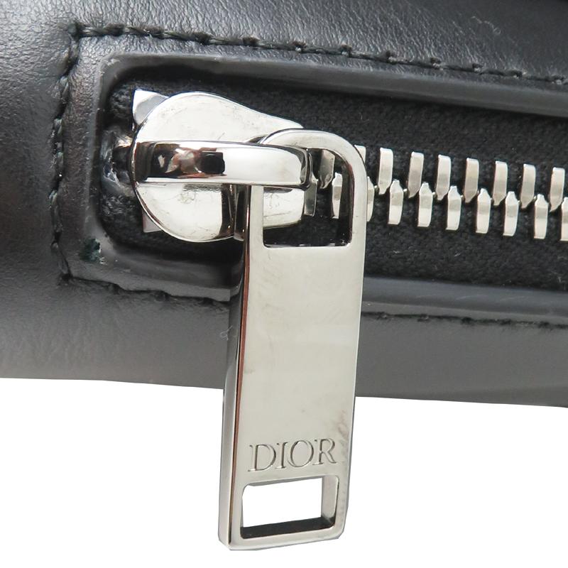 ［銀座店］Dior ディオール ボディ サドルバッグ ボディバッグ レザー ブラック系 メンズ DH92204_9