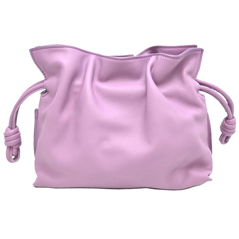 ［飯能本店］LOEWE ロエベ フラメンコクラッチミニバッグ A411FC2ｘ37 ショルダーバッグ レザー パープル レディース DH92504の画像
