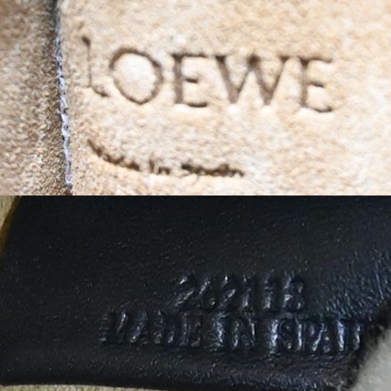 ［飯能本店］LOEWE ロエベ ゲートバケットバッグ A650Z85x11 2Way・3Wayバッグ レザー ベージュ×ブラック レディース DH92508の画像