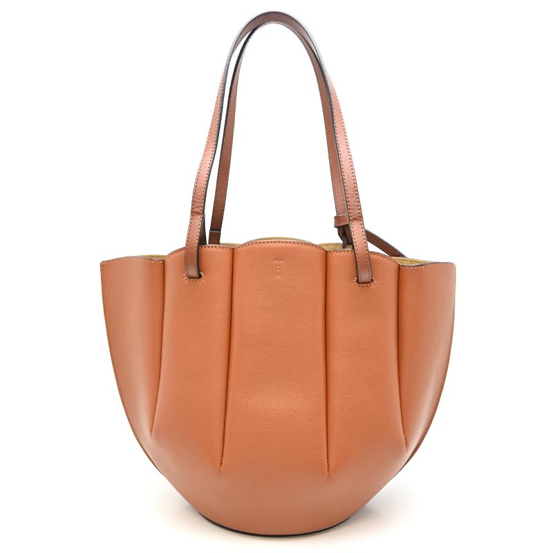 ［銀座店］LOEWE ロエベ シェル トートバッグ A657T 33x02 トートバッグ レザー タン（ブラウン系） レディース DH92720の画像