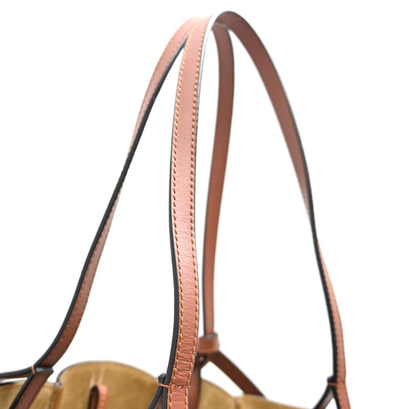 ［銀座店］LOEWE ロエベ シェル トートバッグ A657T 33x02 トートバッグ レザー タン（ブラウン系） レディース DH92720の画像