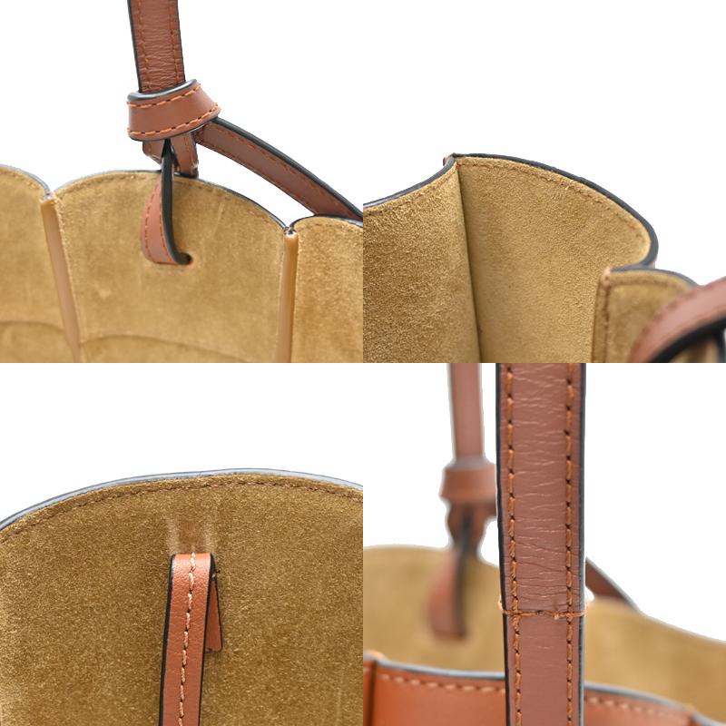 ［銀座店］LOEWE ロエベ シェル トートバッグ A657T 33x02 トートバッグ レザー タン（ブラウン系） レディース DH92720の画像
