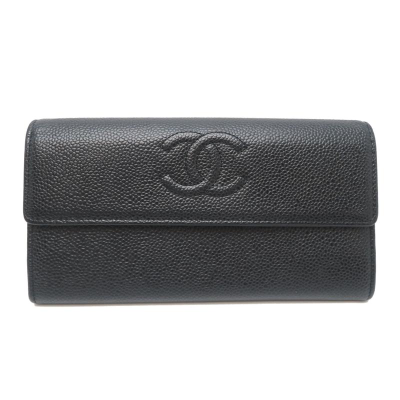 CHANEL　フラップウォレット　長財布　ブラック　ココマーク CHANEL（シャネル） ［飯能本店］CHANEL ココマーク クフラップ