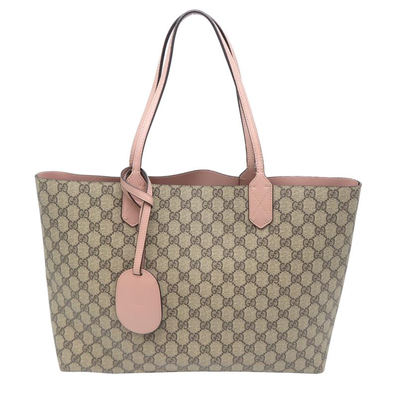 GUCCI トートバッグ　GG スプリーム　リバーシブル　PVC ベージュ　赤 GUCCI（グッチ） ［飯能本店］GUCCI GGスプリーム リバーシブル 368568