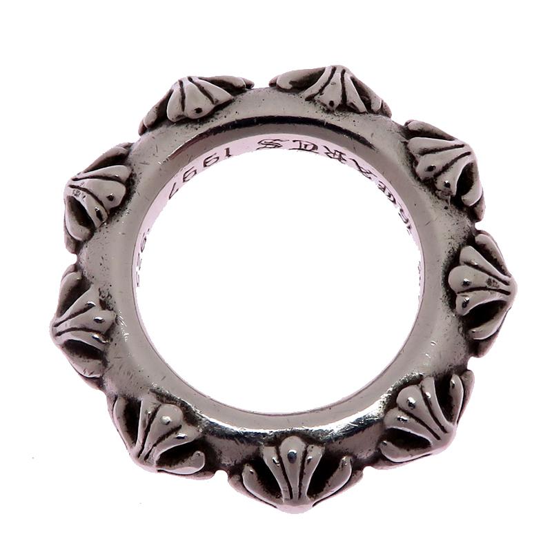 銀座店］CHROME HEARTS クロムハーツ SV925 クロスバンド リング・指輪