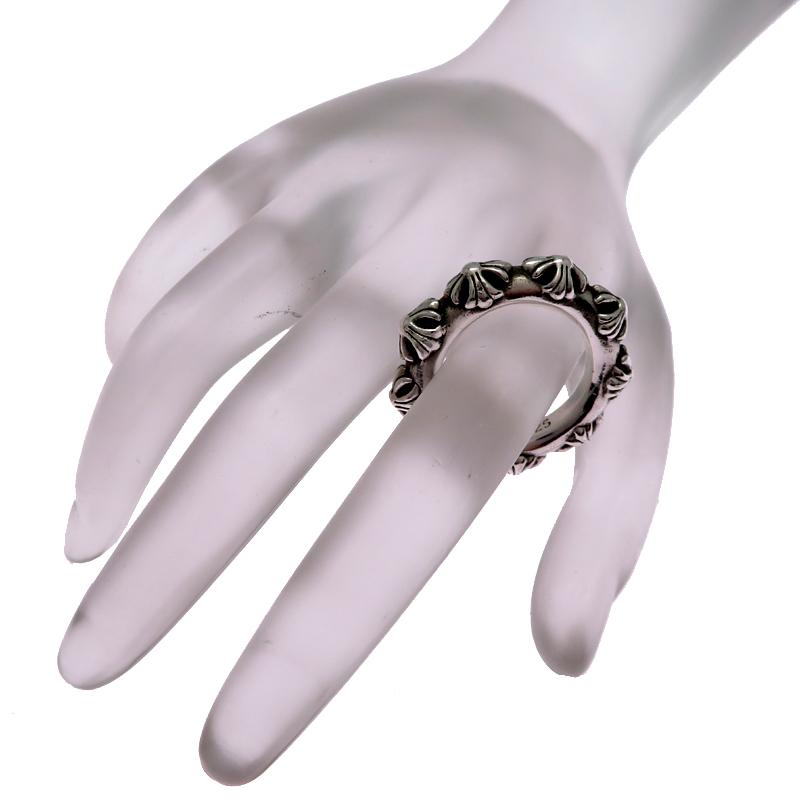 銀座店］CHROME HEARTS クロムハーツ SV925 クロスバンド リング・指輪