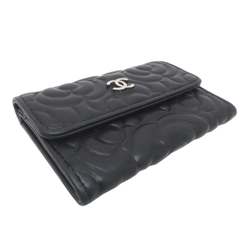 CHANEL ラムスキン　カメリアモチーフ　ケース　カードケース CHANEL（シャネル） ［飯能本店］CHANEL カメリア A81937 カードケース