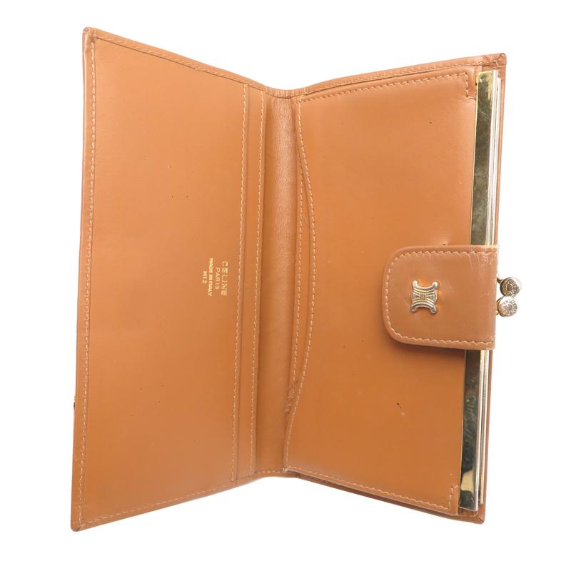 CELINE セリーヌ マカダム 長財布 PVC レザー ブラウン がま口風 CELINE（セリーヌ） ［飯能本店］CELINE がま口財布 長財布 PVC