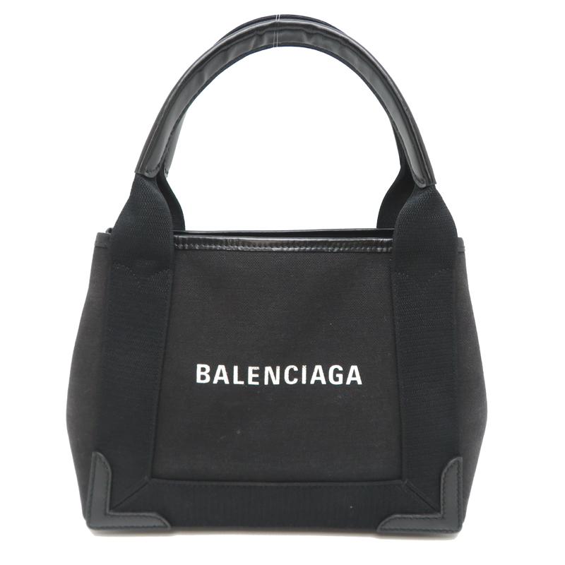 現行ロゴ　備品完備　バレンシアガ　ネイビーカバスxs ミニマムハンドバッグ　黒 BALENCIAGA（バレンシアガ） ［飯能本店］BALENCIAGA ネイビーカバス